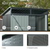 MOEPISY 5ft Outdoor Metal Storage Shed Transparent plate Gray - 4 of 4