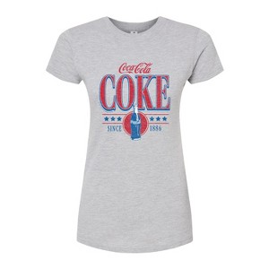Women's - Coca-Cola - 90s Coke Collegiate Fitted Graphic T-Shirt - 1 of 3
