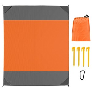 iMountek"Sand-Proof Picnic Blanket, Water-Resistant, Foldable with 4 Anchors & Carry Bag for 4-6 People"Orange - 1 of 4