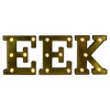 Northlight LED Lighted EEK Halloween Marquee Sign - 6.5" - Warm White Lights - Gold Finish - 2 of 4