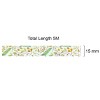 Wrapables Gold and Silver Foil Washi Masking Tape, Sprig Leaves, 15mm x 5M - 4 of 4
