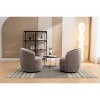 CENGHU Chenille Fabric Swivel Accent Chair, Barrel Chair With Black Powder Coating Metal Ring, for Living Room, Bedroom - 3 of 4
