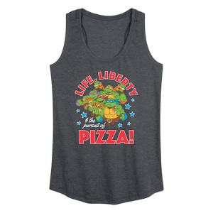 Women's - Teenage Mutant Ninja Turtles - Life Liberty Pursuit Of Pizza Graphic Racerback Tank - 1 of 4