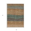 Terra Cotta Copper And Beige Striped Washable Indoor Outdoor Area Rug - 3 of 4