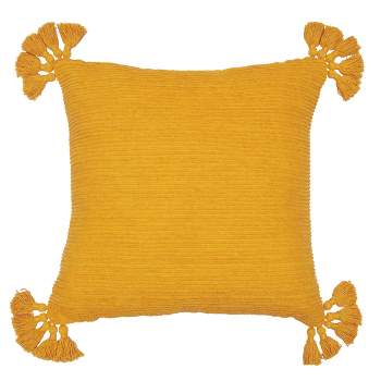 carol & frank Newport Ochre Textured Throw Pillow