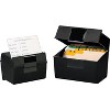 Oxford Plastic Index Card File 500 Capacity 8 5/8w x 6 3/8d Black 01581 - 3 of 3