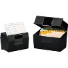 Snap-N-Store 5x8 Index Card File Box, Black - SNS01647