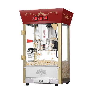 Great Northern Popcorn 8 oz. Kettle Antique Style Popcorn Machine - Electric Countertop Popcorn Maker (Red)
