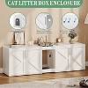 Acekool Dual Cat Litter Cabinet - Hidden Washroom with Storage - 3 of 4