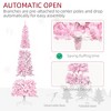 FURNIinspire Artificial Trees Auto Open Prelit Snow Flocked Tall Artificial Christmas Tree For Homr, Christmas Decorations, Pink, 31.5"*31.5"*88.5" - 4 of 4