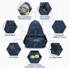 Unique Bargains Waterproof Separate Shoe Compartment Badminton Pickleball Tennis Backpack for 2 Rackets - 3 of 4