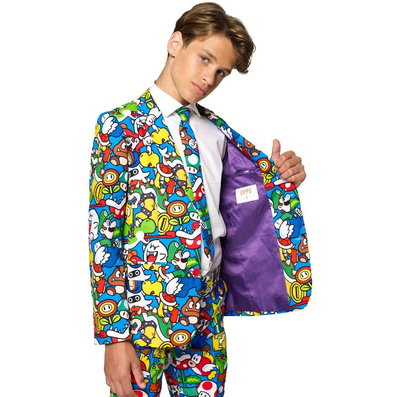 OppoSuits Teen Boys Suit - Super Mario - Multicolor, 5 of 6
