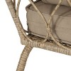 2pc Bruce Outdoor Wicker Loveseat & Coffee Table: Boho-Inspired, UV & Weather-Resistant - Christopher Knight Home - 3 of 4