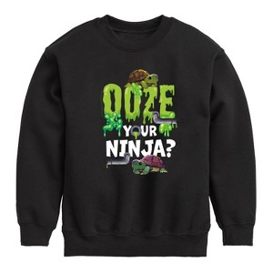 Boys' - Teenage Mutant Ninja Turtles Mutant Mayhem - Ooze Your Ninja Graphic Long Sleeve Fleece Sweatshirt - 1 of 3
