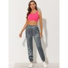 INSPIRE CHIC Women's Satin Drawstring Elastic High Waist Shiny Silky Cargo Pants - 3 of 4