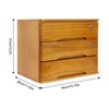 YIYIBYUS Wooden Desktop Storage Cabinet, Desk Storage Box with Lockable Drawers, Brown - 4 of 4