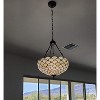 Amora Lighting Tiffany Style 3 Lights White Ceiling Hanging Pendant Lamp 18" Wide - 3 of 4