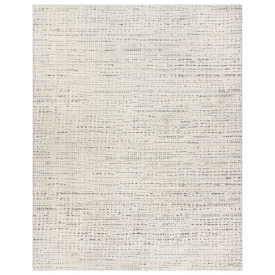 Ivory and Gray Tufted Polka Dot 5' x 7' Synthetic Rug