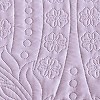 Collections Etc Demi Oversized Textured Medallion Design Scalloped Edge Bedspread - 3 of 3