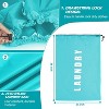 2 Pack Large 24" x 36" Travel Laundry Bags, Cyan + Gray Dirty Clothes Organizers for Camping - 3 of 4