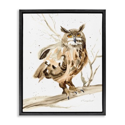 Stupell Industries Owl Perched in Tree, 17" x 21"