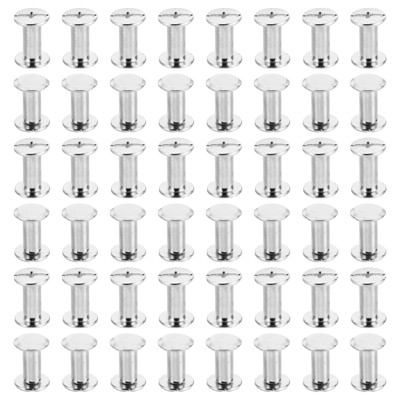 Unique Bargains Steel Leather Belt Scrapbook Binding Kits M5 Chicago Screws 100 Sets