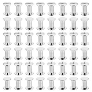 Unique Bargains Steel Leather Belt Scrapbook Binding Kits M5 Chicago Screws 100 Sets - 1 of 4