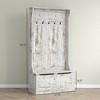 NicBex 38 inch Hall Tree for Hallway,Modern Coat Racks with Hooks and Shoe Storage,Entryway Furniture for Hallway,Living Room,Bedroom - 3 of 4