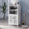 Dcolora Bathroom Cabinet, Bamboo Storage Cabinet Freestanding - 2 of 4