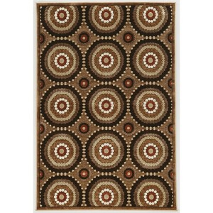 HomeStock Hi Lo Cylinders Brown & Beige 8x10, Transitional, Power Loomed - 1 of 4