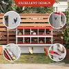 Chicken Nesting Box, 8 Holes Nesting Boxes with Bracket Legs, Easy Egg Collection, Easy Cleaning, Chicken Laying Boxes for Chicken Coop Hens, Red - 3 of 4