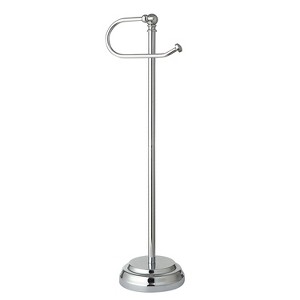 SunnyPoint Classic Bathroom Free Standing Toilet Tissue Paper Roll Holder Stand Chrome (HLS-KD-02CH) - 1 of 3