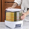 20Lbs Large Grain Dispenser 360掳Rotating Rice Food Dispenser 6 Grids Container for Peanut Barley Millet - 3 of 4