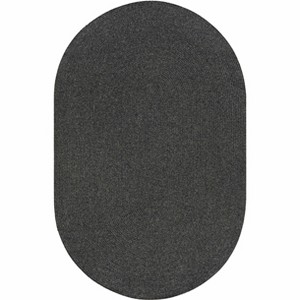 Hauteloom Black Braided Faux Jute Rug - 1 of 4