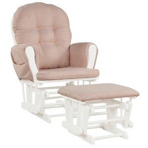 Costway Baby Nursery Relax Rocker Rocking Chair Glider & Ottoman Set w/ Cushion - 1 of 4
