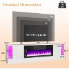 70" LED Lights Entertainment Center with Flip Doors & Corner Glass Decor - 2 of 4