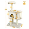 Costway 46'' Modern Wooden Cat Tree with Platform & Washable Cushions for Cats & Kittens - 2 of 4