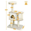 Costway 46'' Modern Wooden Cat Tree With Platform & Washable Cushions ...