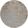 Taupe And Denim Blue Abstract Washable Indoor Outdoor Area Rug - 4 of 4