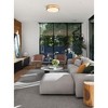 Anders 3-Light LED Flush Mount Ceiling Light - Polished Nickel, 22" Round, Damp Rated - 3 of 4