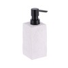 Evideco French Home Goods Modern Square Resin Soap & Lotion Dispenser - 9 fl oz, Stone Effect Design - 3 of 4