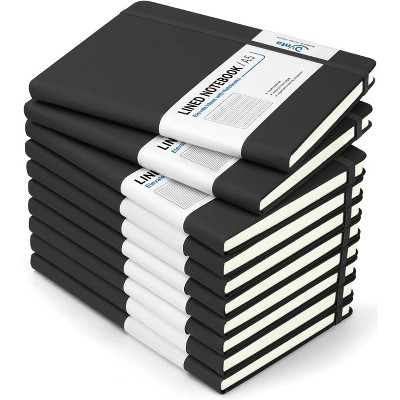 Hardcover Journal Notebooks, 10 Packs A5 Lined Journals Bulk for Writing 200 Pages/100Sheets