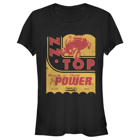 Juniors Womens ZZ TOP Rock n Roll Power T-Shirt - Black - 2X Large