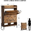Shoe Cabinet,Shoe Rack with 2 Flip Drawers,Freestanding Shoe Storage Cabinet for Entryway,Shoe Rack for Door Entrance,Holds up to 24 Pairs of Shoes - 2 of 4