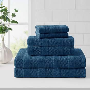 Ecoexistence Rayon From Bamboo Blue Bath Towel Set New