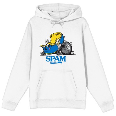 Spam Brand 1937 Hotrod Men’s White Sweatshirt
