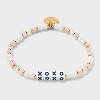 Little Words Project XOXO Card with Beaded Bracelet - Pink/Ivory - 3 of 4
