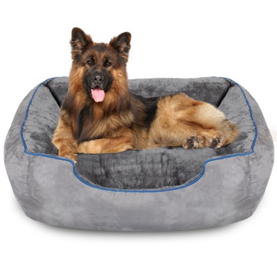 PureWags Dog Bed with Removable Mat, Washable Pet Bed with Anti-Slip Base for Small Dogs and Cats, Indoor Rectangle Bed