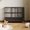 Acekool 42" Heavy-Duty Dog Crate - Double Door & Locking Wheels - 2 of 4