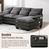MOONMISS 110" Chenille U Shaped 4 Seat Sectional Couches for Living Room, Modular Sofa Sleeper with Double Chaise & Memory Foam for Apartment - 4 of 4